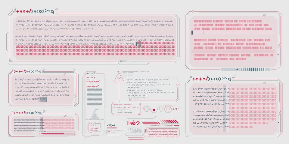 Vector data elements for sci-fi interface infographics. 스톡 일러스트