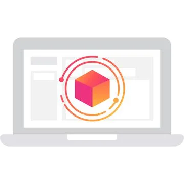 Vector data sync database icon isolated on white Stock Illustration