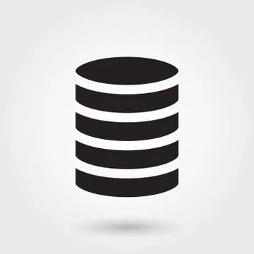 Vector, Database Business Glyph Icon  Stock Illustration