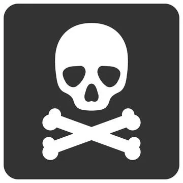 Vector Death Box Flat Icon Symbol Stock Illustration