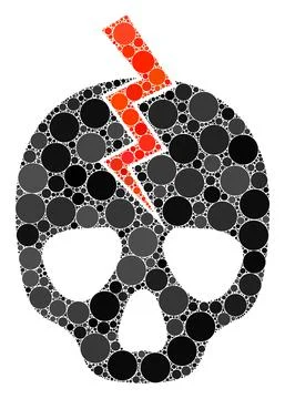 Vector Death strike Composition of Small Circles Stock Illustration