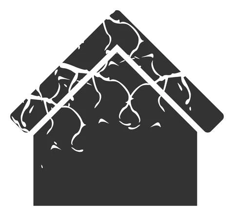 Vector Decay House Icon Illustration Stock Illustration