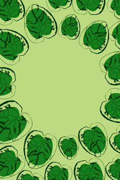Vector. Deciduous background with copy space for text. Minimalism Stock Illustration