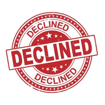 Vector decline democratic icon and grunge round stamp seal with No, Thanks text Stock Illustration