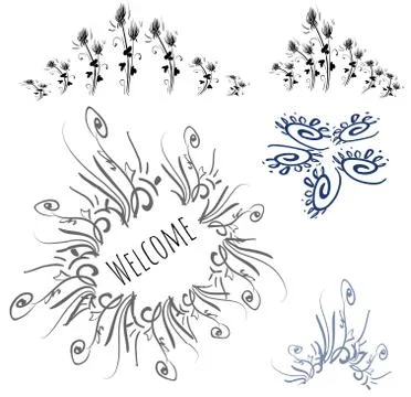 Vector decor elements - corner, border, frame Stock Illustration