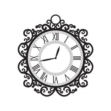 Vector decoration clock Stock Illustration