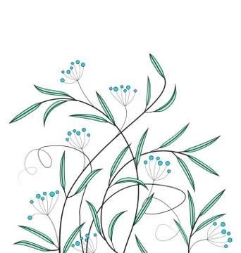 Vector decoration of flowers Stock Illustration