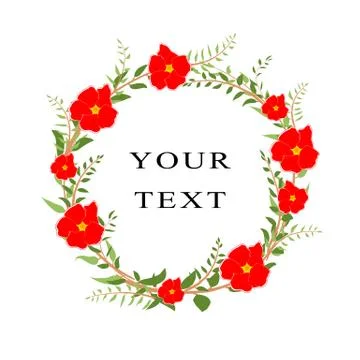 The vector decoration frame with flowers Stock Illustration