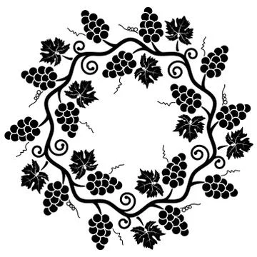 Vector decoration of grape vine Stock Illustration