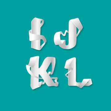 Vector decorative 3d alphabet isolated set of uppercase letters. White elegant Illustrazione stock