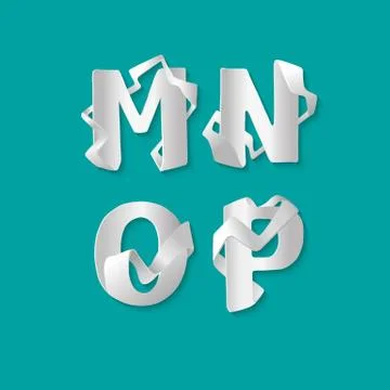 Vector decorative 3d alphabet isolated set of uppercase letters. White elegant Illustrazione stock