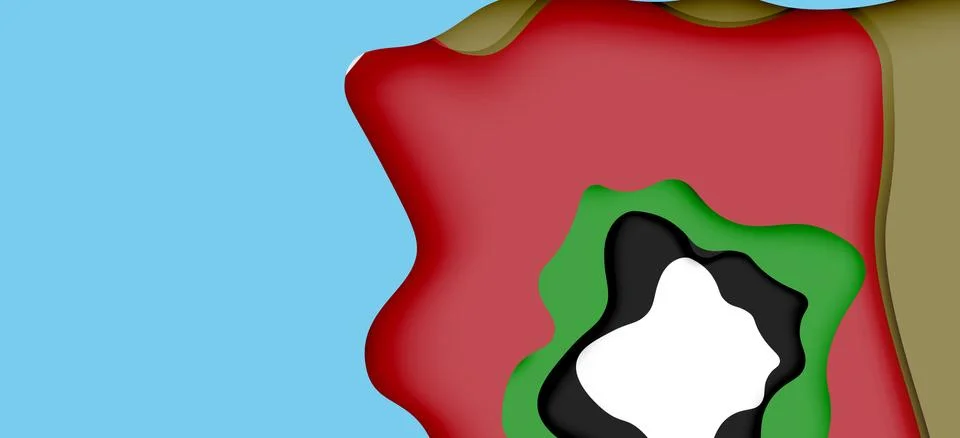 Vector decorative background. Abstract web template with cut out 3d paper 스톡 일러스트