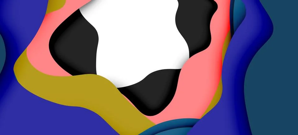 Vector decorative background. Abstract web template with cut out 3d paper 스톡 일러스트