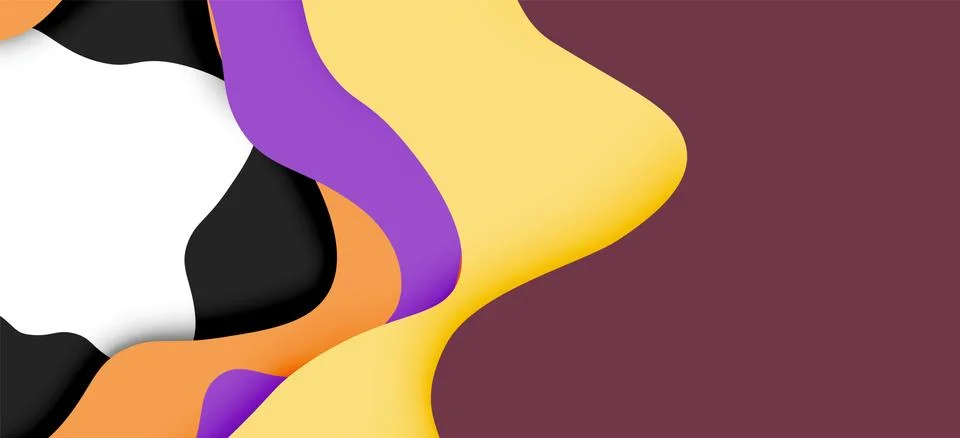 Vector decorative background. Abstract web template with cut out 3d paper イラスト素材