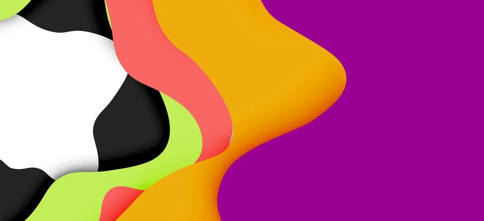 Vector decorative background. Abstract web template with cut out 3d paper 스톡 일러스트