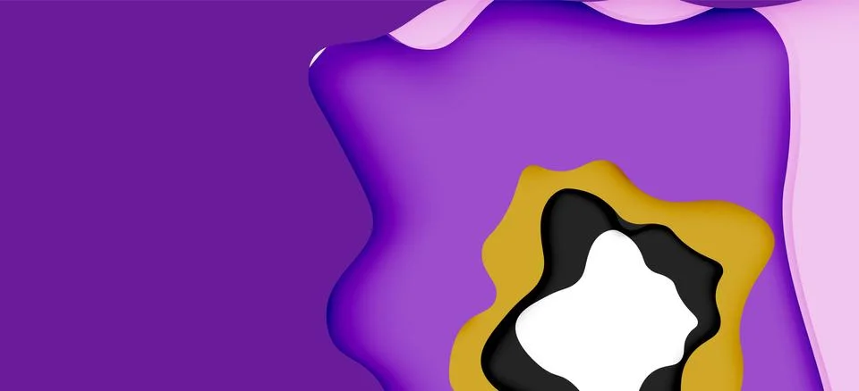 Vector decorative background. Abstract web template with cut out 3d paper Stock Illustration