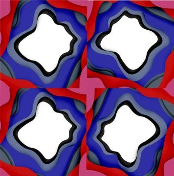 Vector decorative background. Abstract web template with cut out 3d paper 스톡 일러스트