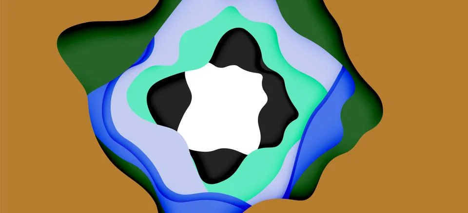 Vector decorative background. Abstract web template with cut out 3d paper イラスト素材