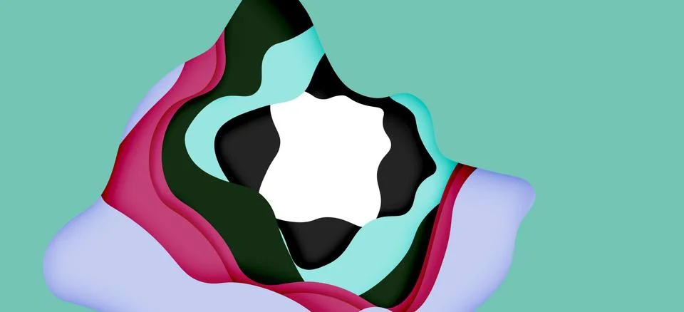 Vector decorative background. Abstract web template with cut out 3d paper 스톡 일러스트