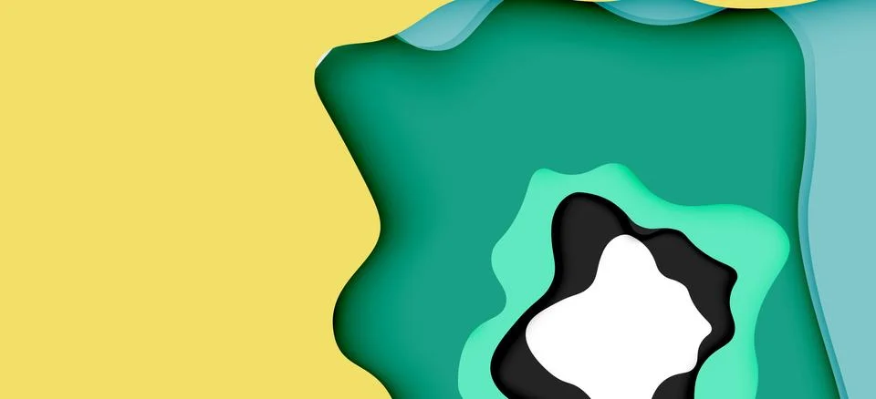 Vector decorative background. Abstract web template with cut out 3d paper 스톡 일러스트