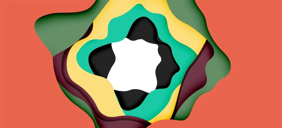 Vector decorative background. Abstract web template with cut out 3d paper 스톡 일러스트