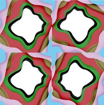 Vector decorative background. Abstract web template with cut out 3d paper Stock Illustration