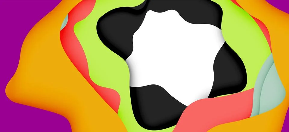 Vector decorative background. Abstract web template with cut out 3d paper Illustrazione stock