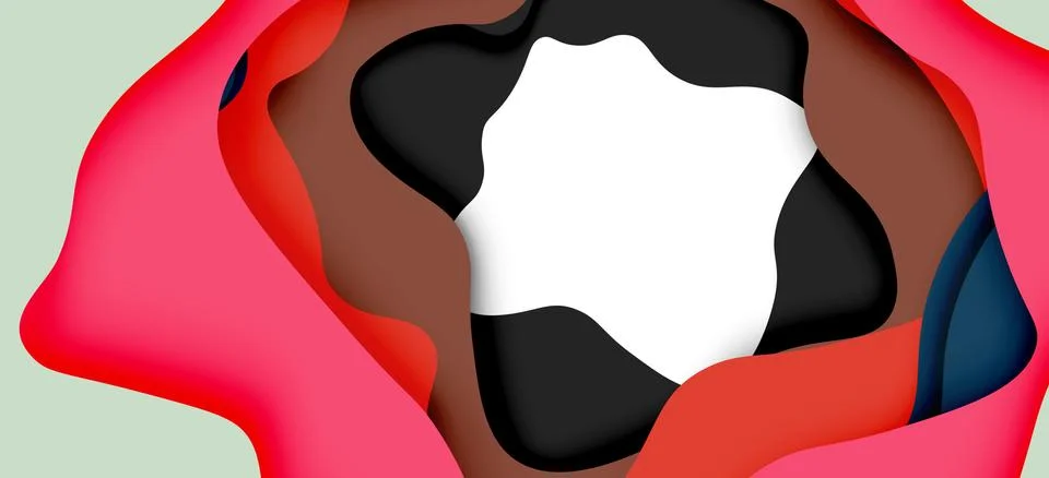 Vector decorative background. Abstract web template with cut out 3d paper 스톡 일러스트