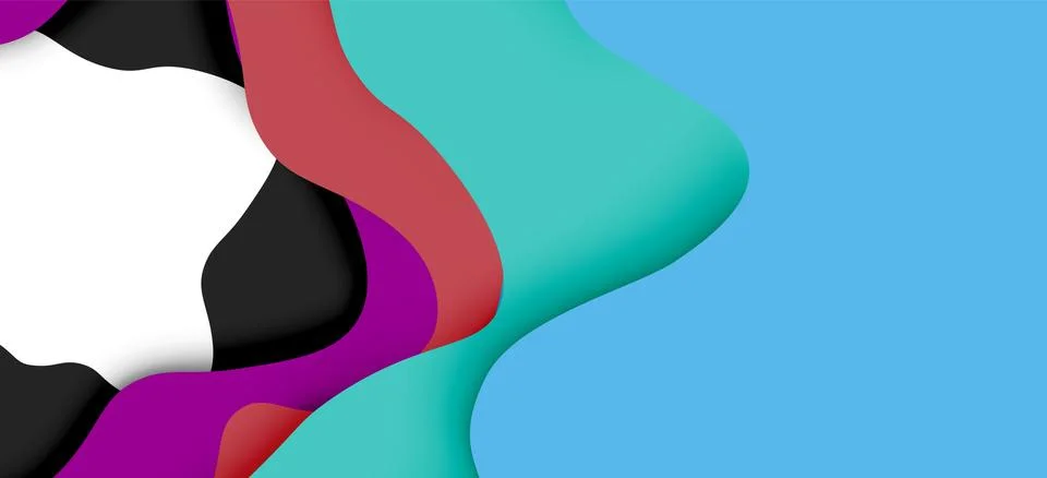 Vector decorative background. Abstract web template with cut out 3d paper 스톡 일러스트