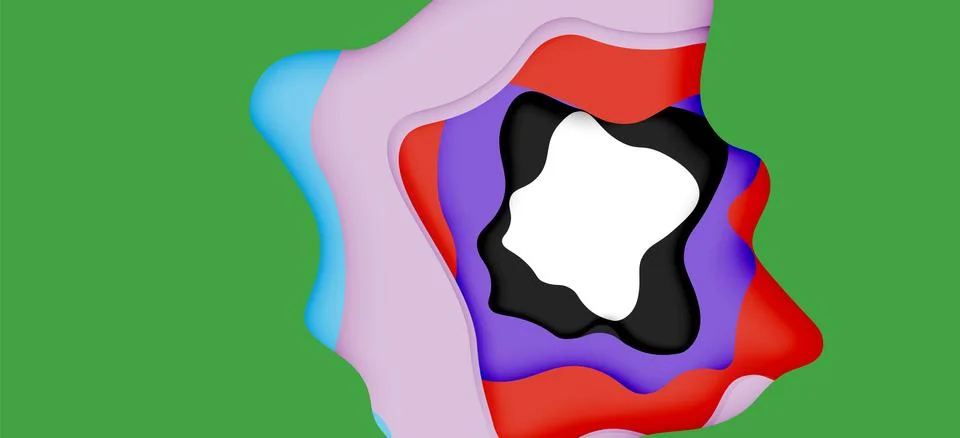 Vector decorative background. Abstract web template with cut out 3d paper 스톡 일러스트
