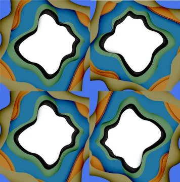 Vector decorative background. Abstract web template with cut out 3d paper 스톡 일러스트