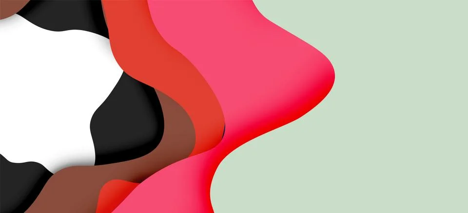 Vector decorative background. Abstract web template with cut out 3d paper 스톡 일러스트