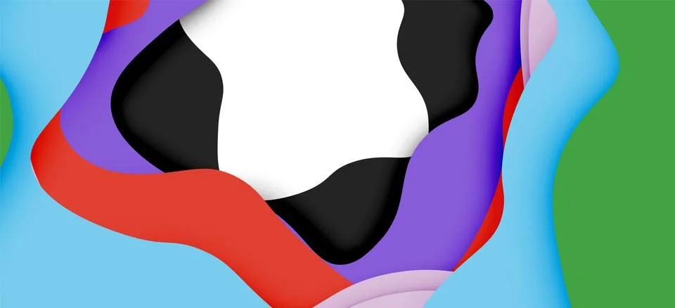 Vector decorative background. Abstract web template with cut out 3d paper 스톡 일러스트