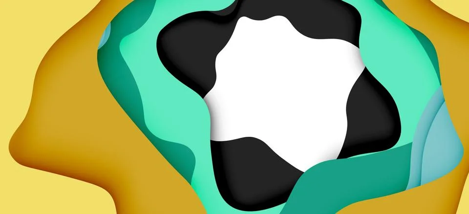 Vector decorative background. Abstract web template with cut out 3d paper 스톡 일러스트