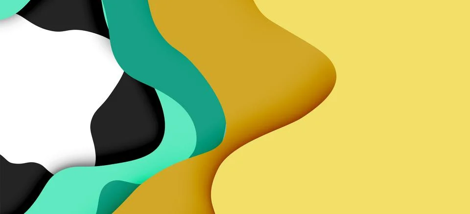 Vector decorative background. Abstract web template with cut out 3d paper 스톡 일러스트