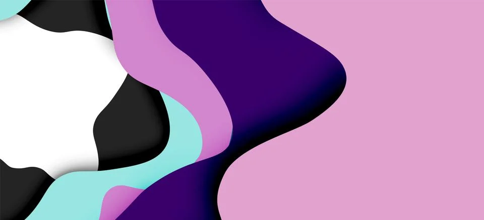 Vector decorative background. Abstract web template with cut out 3d paper Stock Illustration