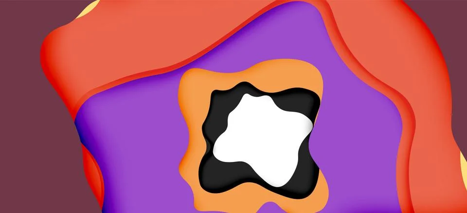 Vector decorative background. Abstract web template with cut out 3d paper Stock Illustration