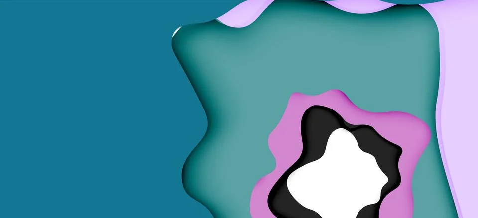 Vector decorative background. Abstract web template with cut out 3d paper 스톡 일러스트