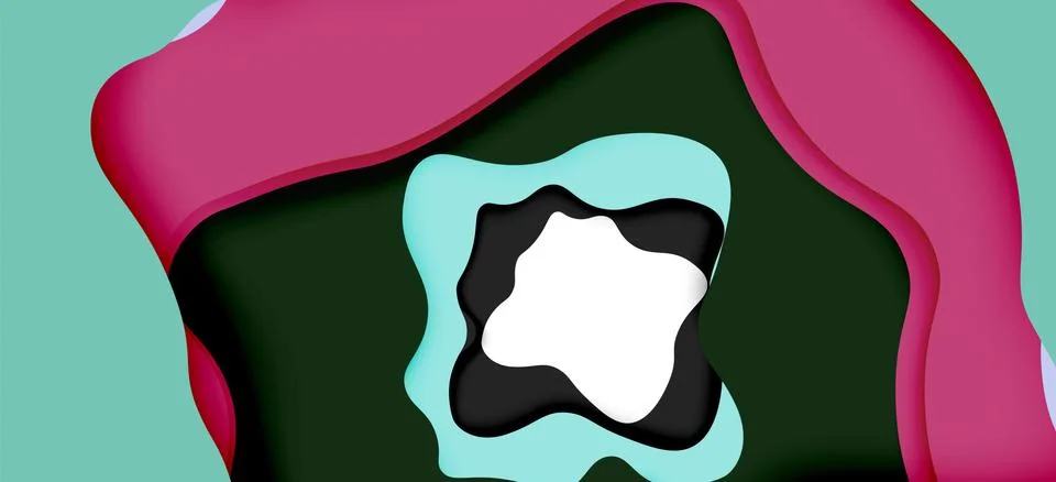 Vector decorative background. Abstract web template with cut out 3d paper 스톡 일러스트