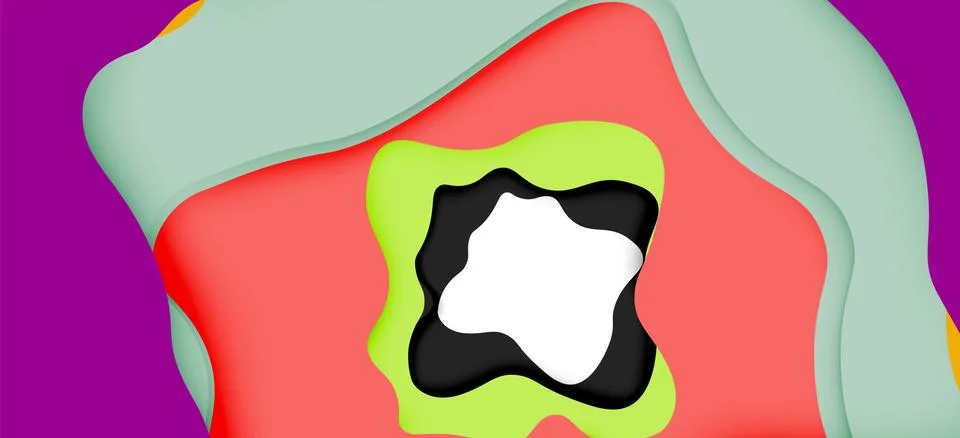 Vector decorative background. Abstract web template with cut out 3d paper 스톡 일러스트