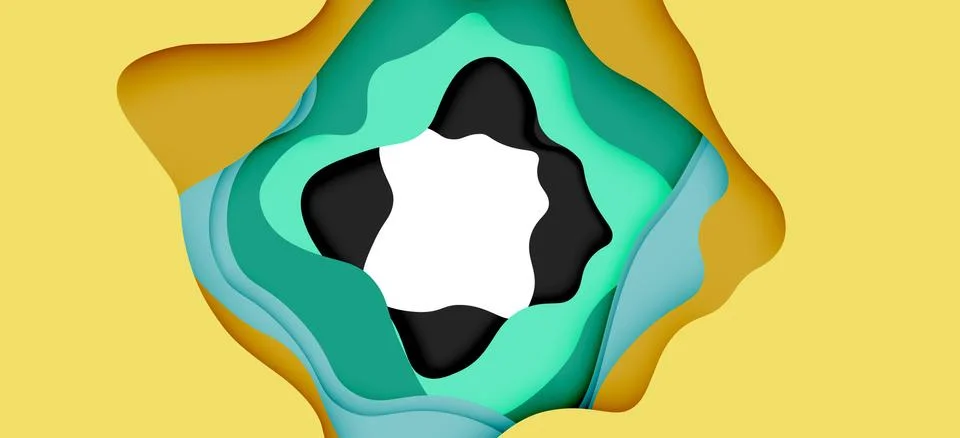 Vector decorative background. Abstract web template with cut out 3d paper Stock Illustration