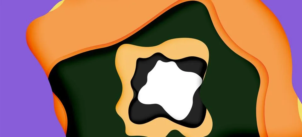 Vector decorative background. Abstract web template with cut out 3d paper Illustrazione stock