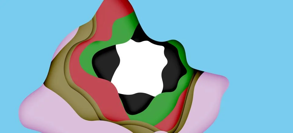 Vector decorative background. Abstract web template with cut out 3d paper 스톡 일러스트
