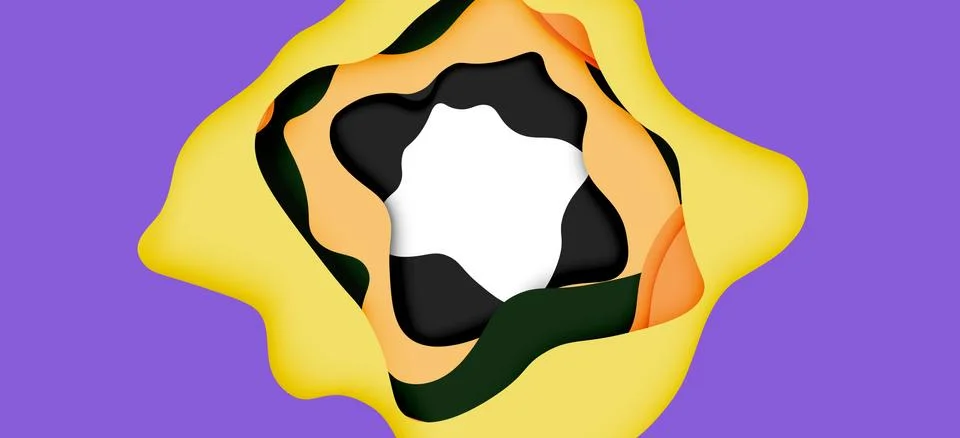 Vector decorative background. Abstract web template with cut out 3d paper イラスト素材