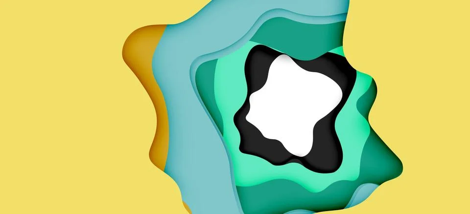 Vector decorative background. Abstract web template with cut out 3d paper 스톡 일러스트