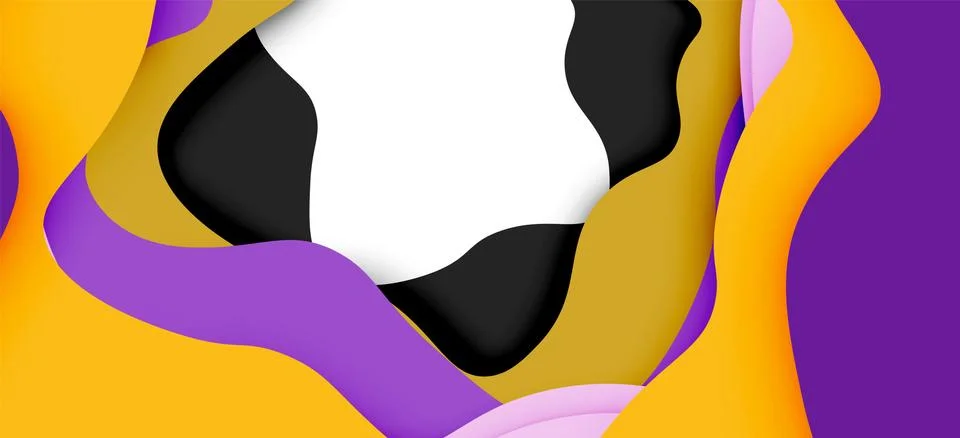 Vector decorative background. Abstract web template with cut out 3d paper Stock Illustration