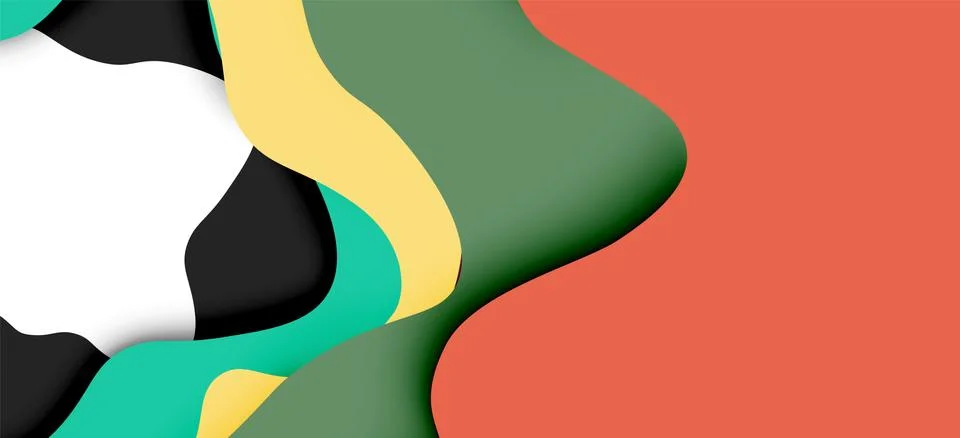 Vector decorative background. Abstract web template with cut out 3d paper 스톡 일러스트