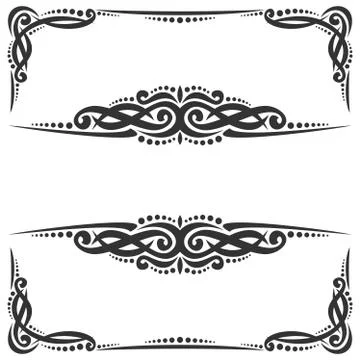 Vector decorative black frames Stock Illustration