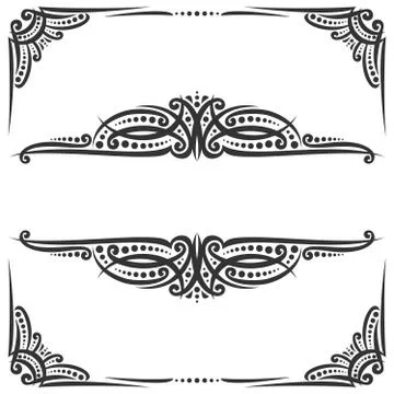 Vector decorative black frames Stock Illustration