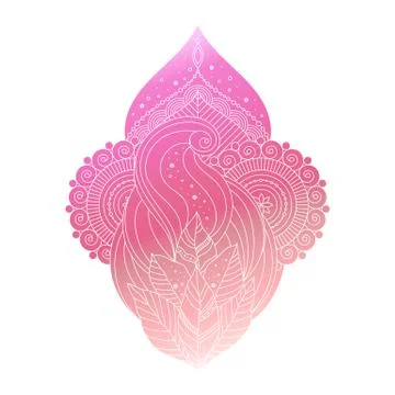 Vector decorative boho design element Stock Illustration